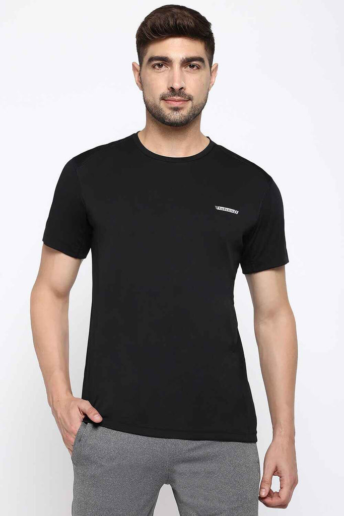 Men Black Active T-shirt