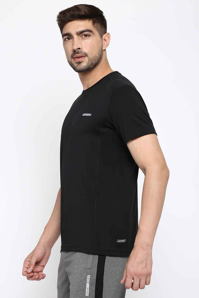 Men Black Active T-shirt