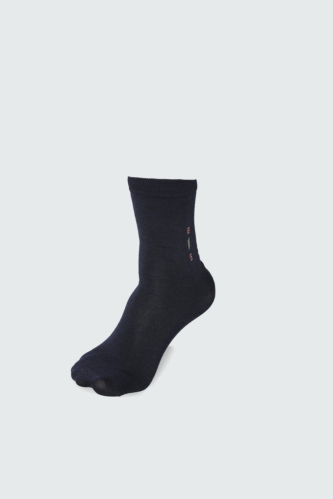 Men Navy Solid Socks 