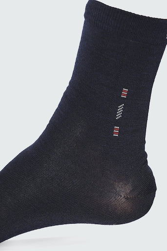 Men Navy Solid Socks 