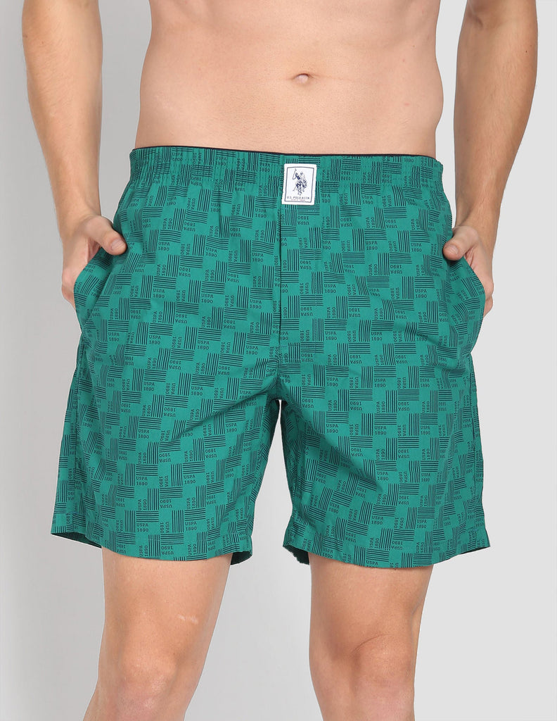 Green USPA Printed Boxers