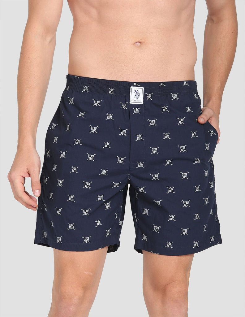 Navy USPA Printed Boxers