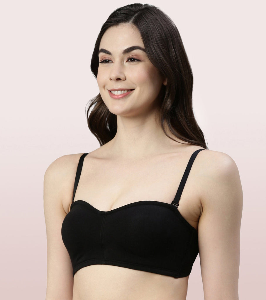 Black Enamor Perfect Shaping Wireless Strapless Bra