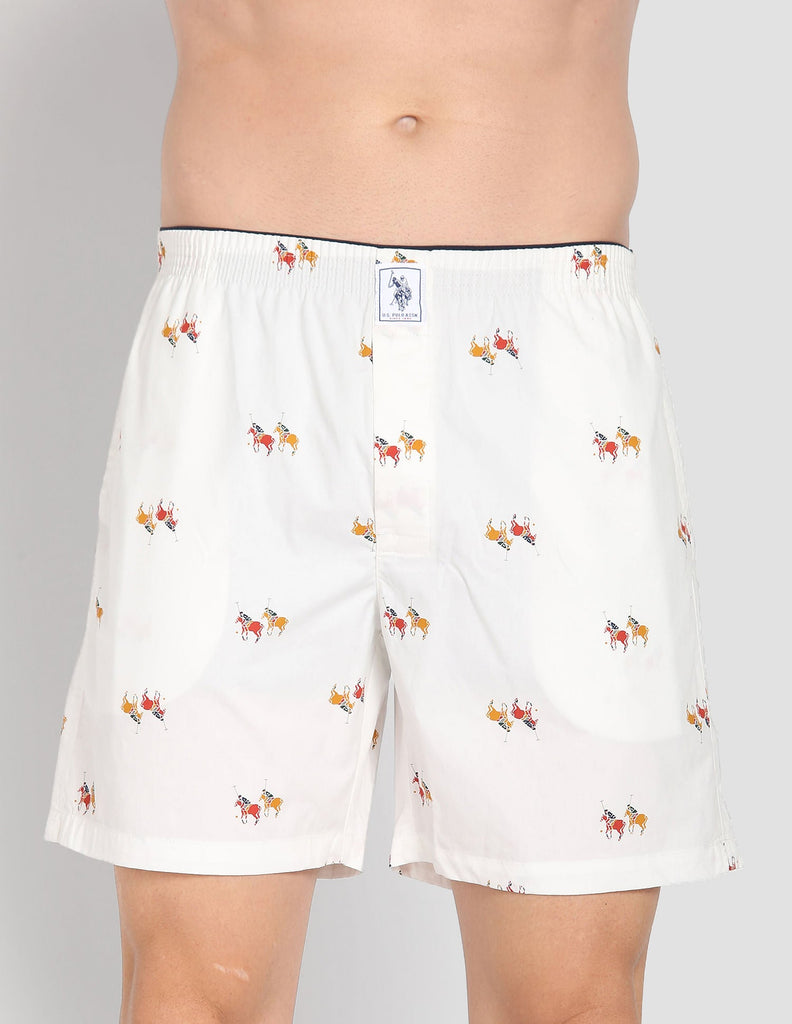 white USPA Printed Boxers