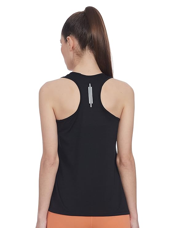 Jet Black Enamor Active Racer Tank