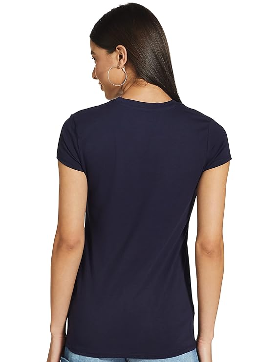 Navy Enamor Basic Crew Tee 