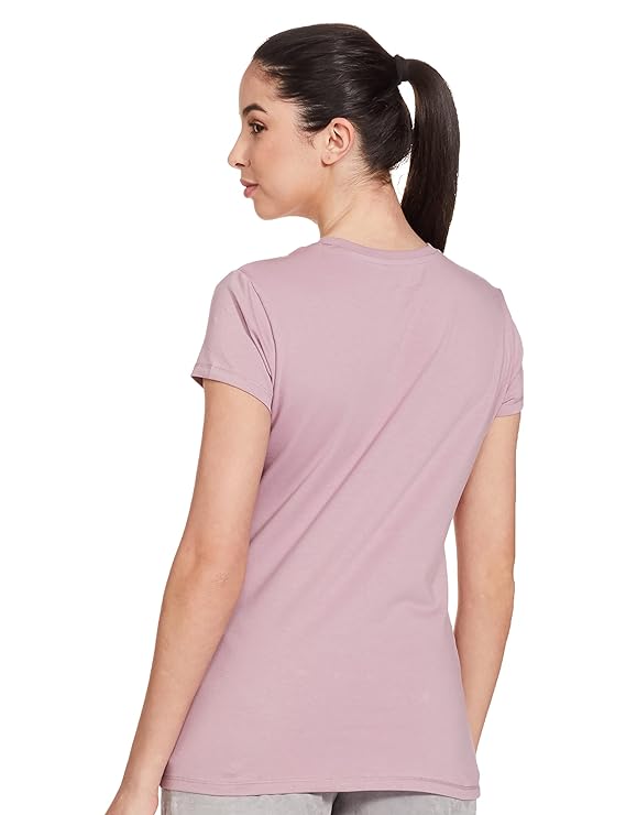 Mauve Pink Enamor Basic Crew Tee 