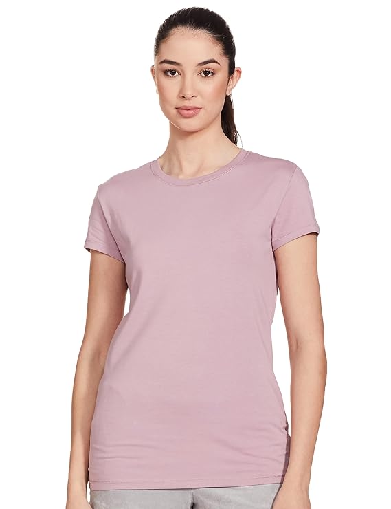 Mauve Pink Enamor Basic Crew Tee 