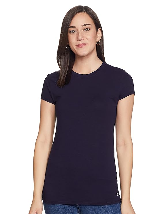 Navy Enamor Basic Crew Tee 