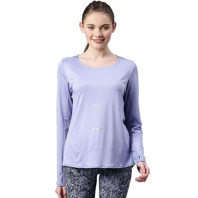 Purple Slate Enamor Long Sleeve Activewear Tee