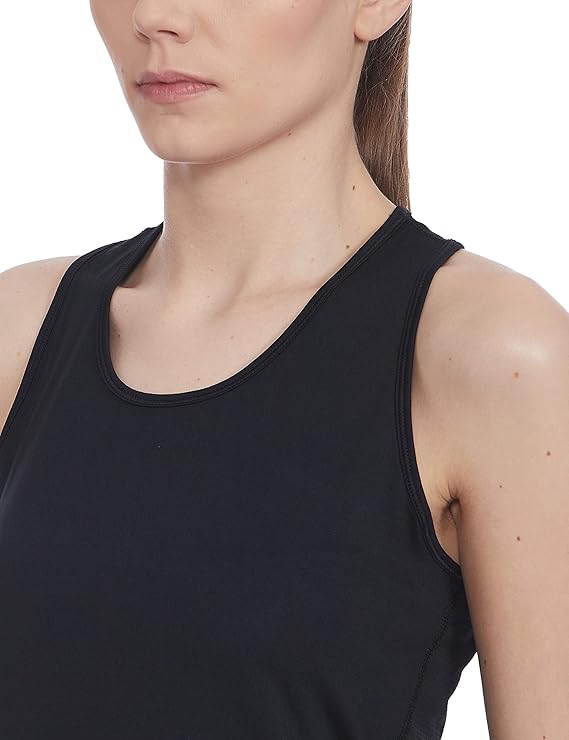 Jet Black Enamor Active Racer Tank