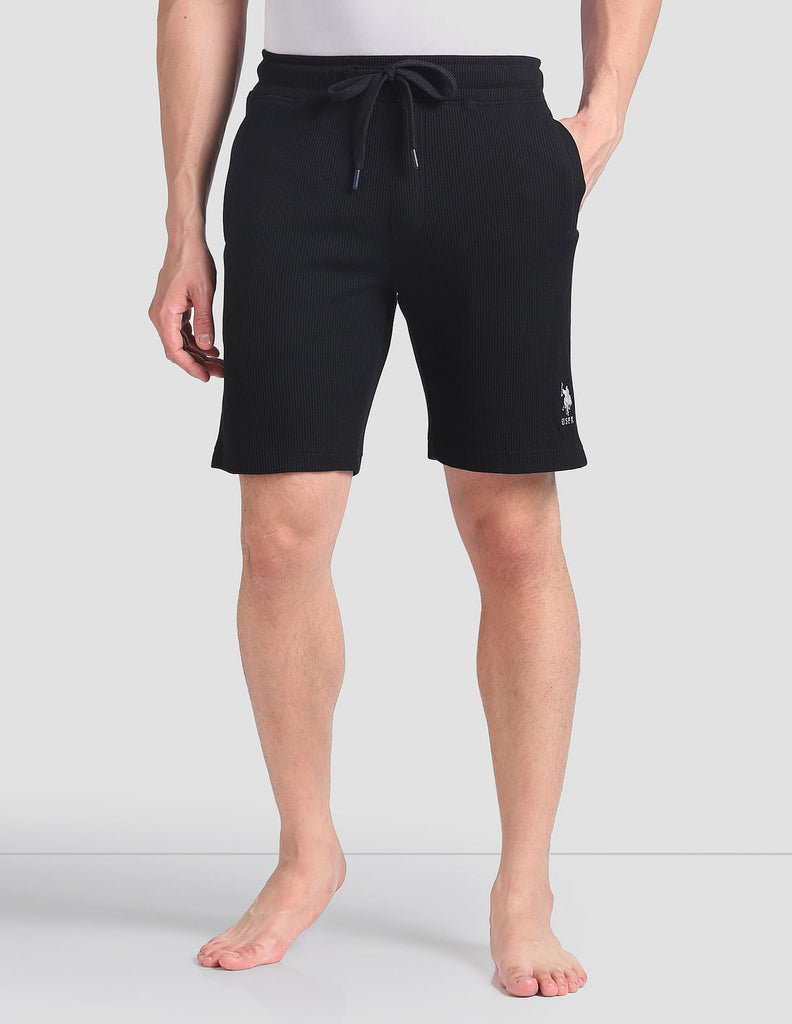 Black USPA Lounge Shorts