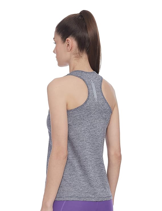 Navy Melange Enamor Active Racer Tank