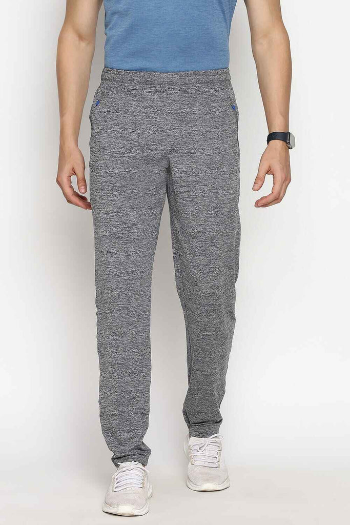 Men Grey Melange Track Pants