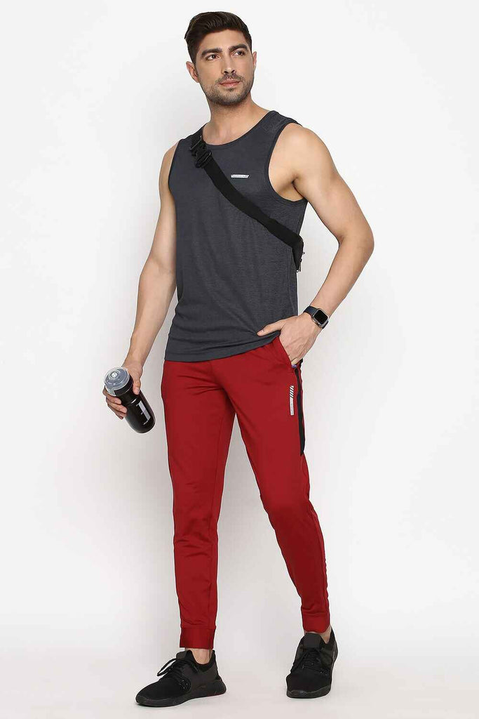 Red Navy Track Pants