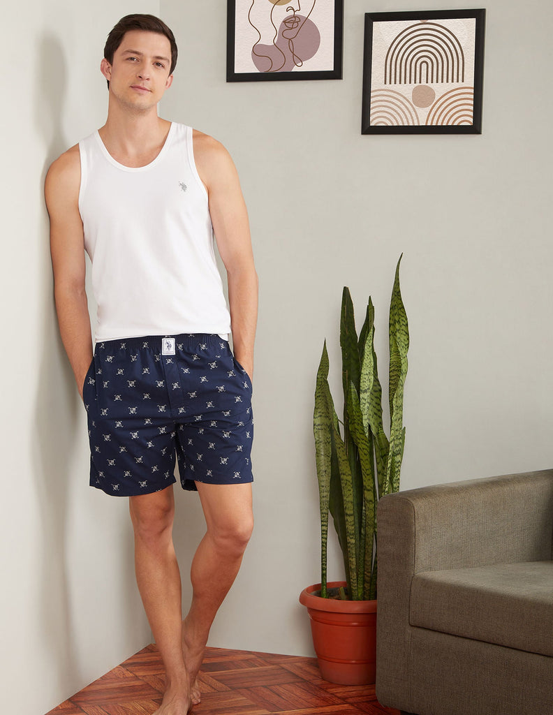 Navy USPA Printed Boxers