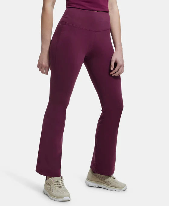 Grape wine Jockey Women Flared Pants