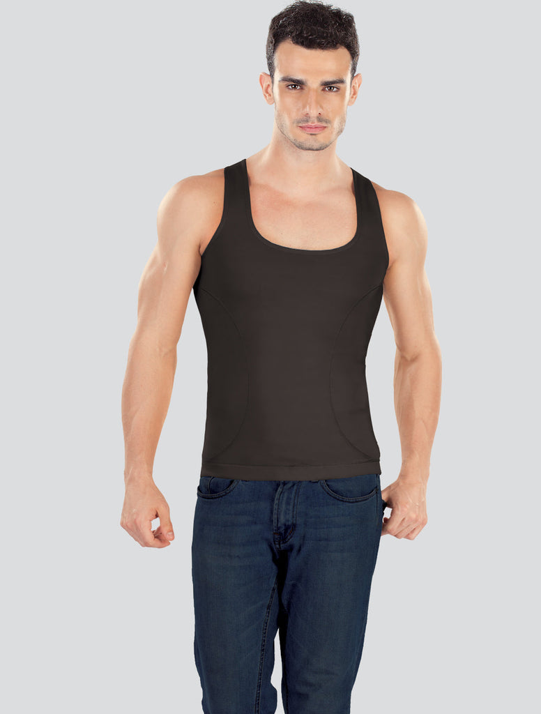 Black Zenrik Abdomen and Chest Shapewear for men 