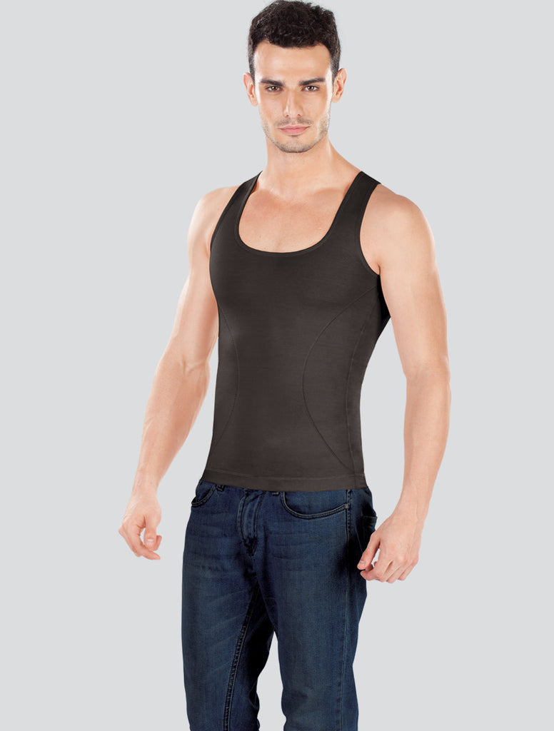 Black Zenrik Abdomen and Chest Shapewear for men 