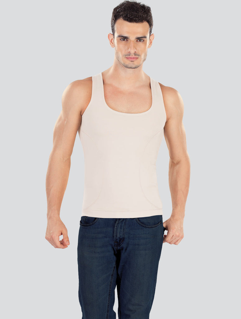 Cream Zenrik Abdomen and Chest Shapewear for men 