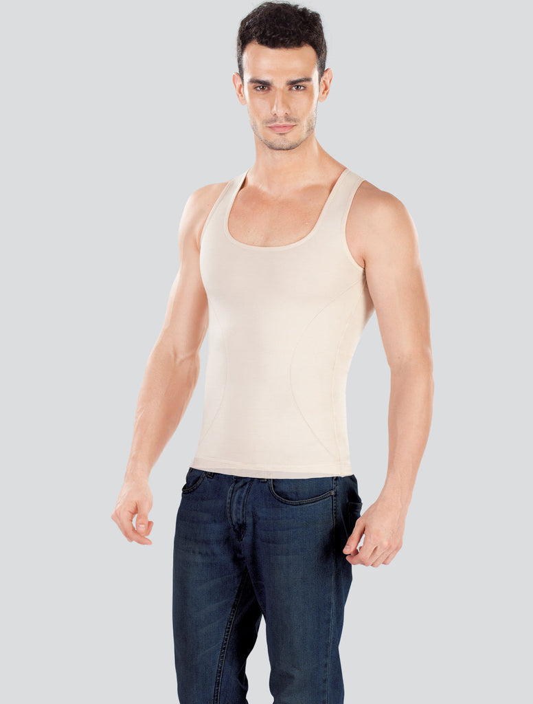 Cream Zenrik Abdomen and Chest Shapewear for men 