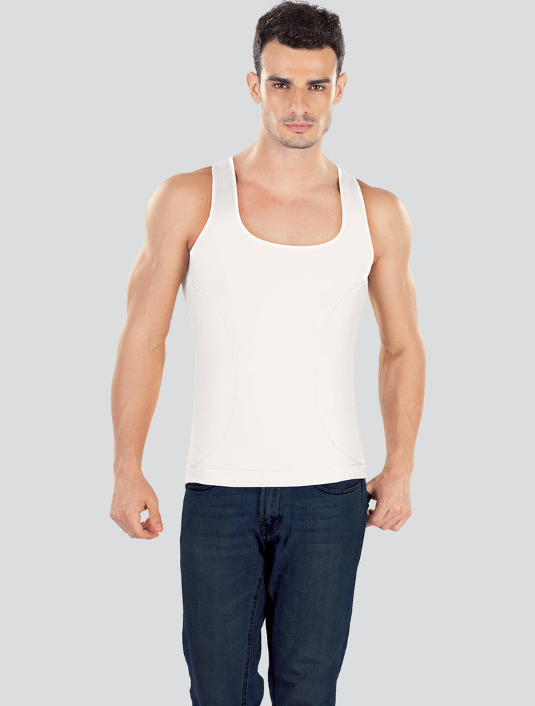 White Zenrik Abdomen and Chest Shapewear for men 