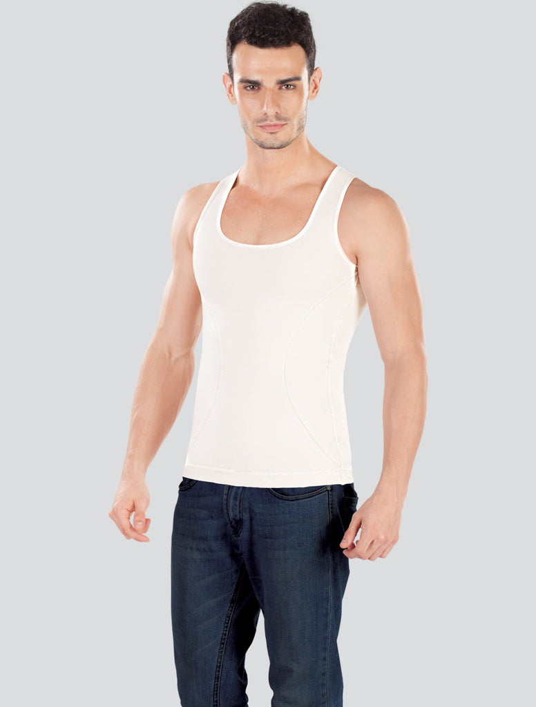 White Zenrik Abdomen and Chest Shapewear for men 