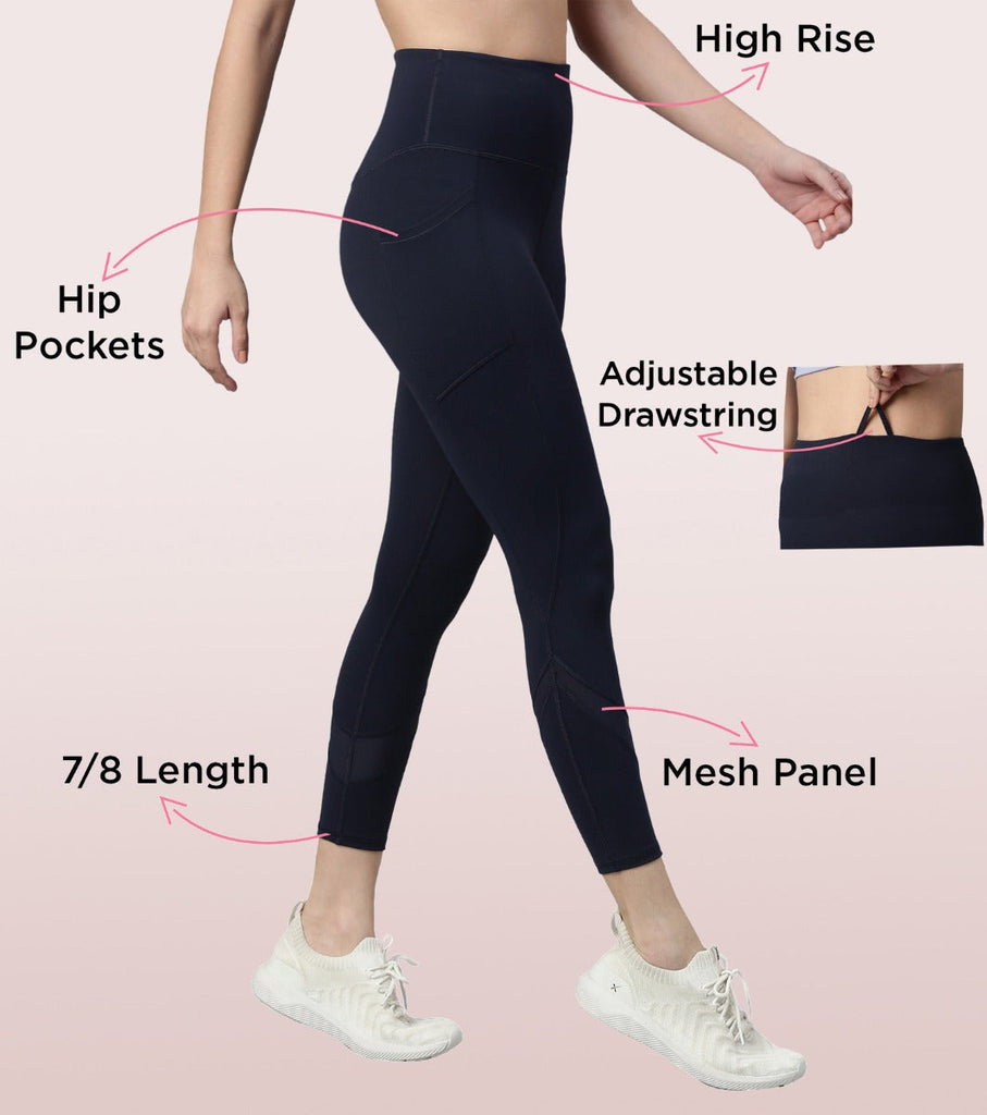 Navy Enamor Active Cottony Legging