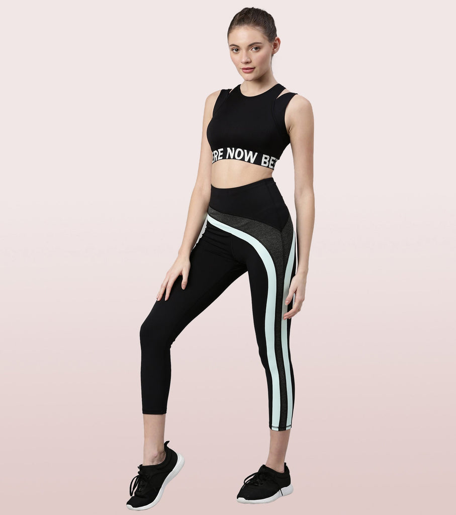 Jet Black Enamor Active Solo Legging