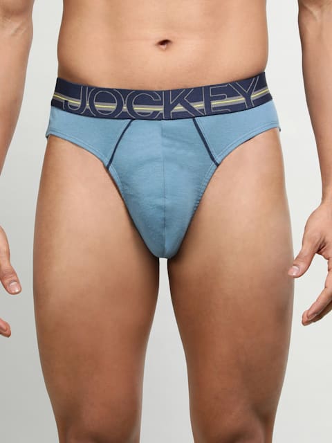 Aegan Blue Jockey Men's Solid Brief