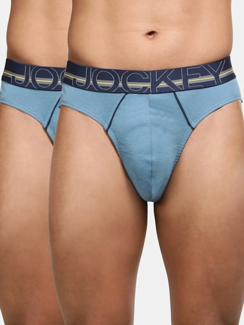 Aegan Blue Jockey Men's Solid Brief