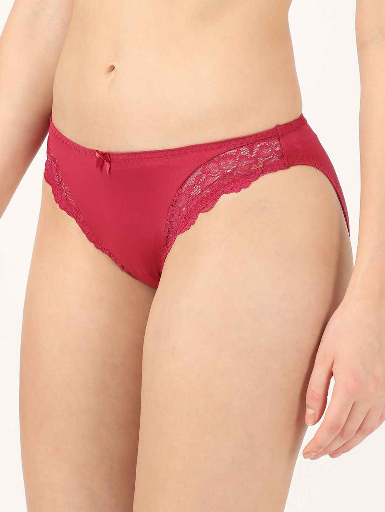 Anemone JOCKEY Women's Mid Waist Lace Styled Bikini.  