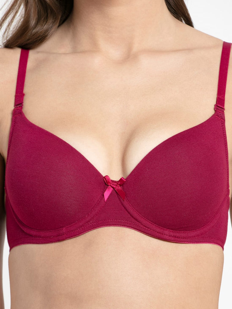 Beet Red JOCKEY Women's Under-Wired T-Shirt Bra