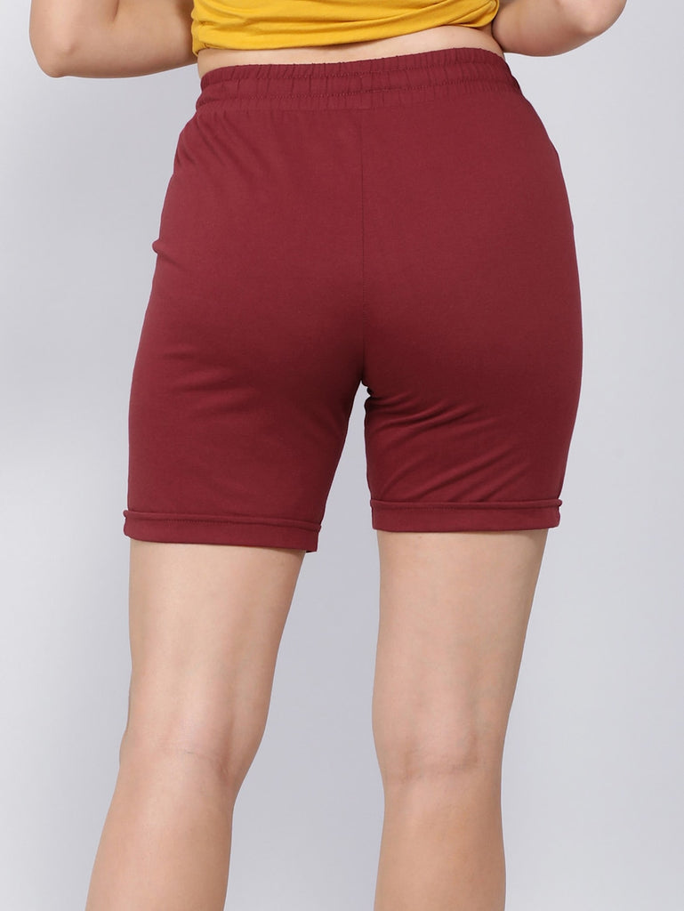 Biking Red JOCKEY Women's Regular Fit Shorts