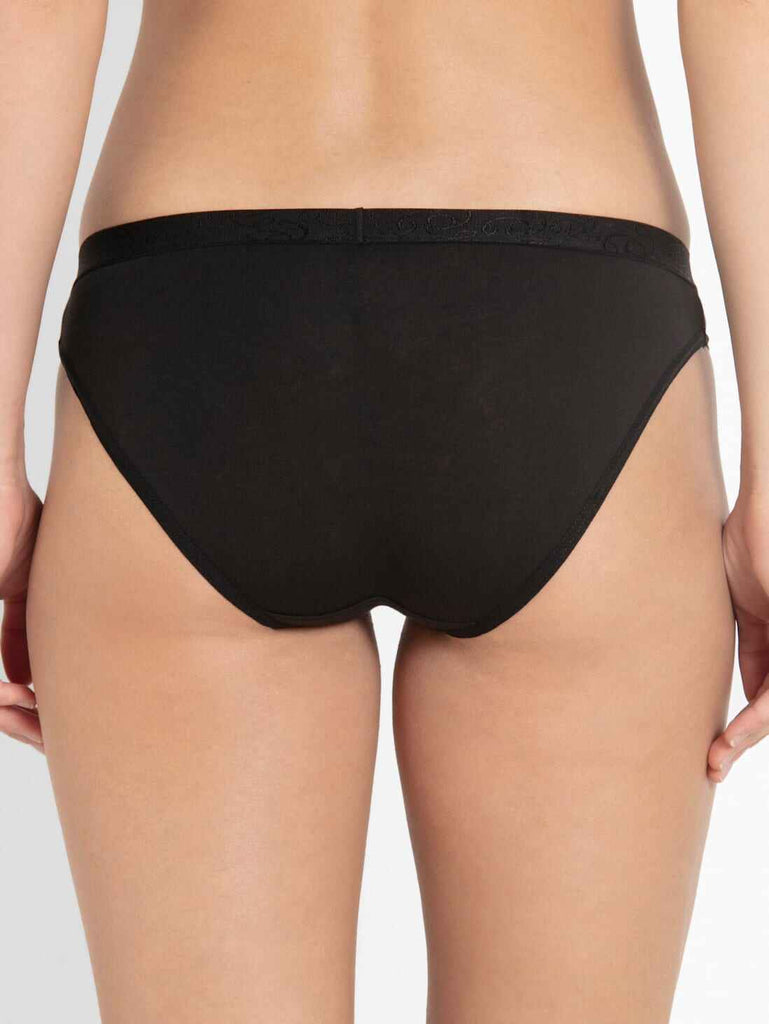 Black JOCKEY Women's Mid Waist Bikini.