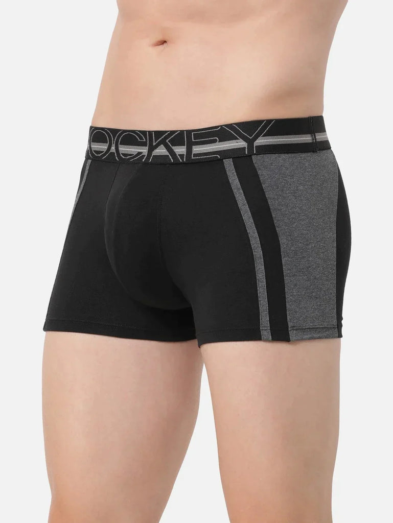 Black Jockey Elastane Stretch Solid Trunk Underwear For Men