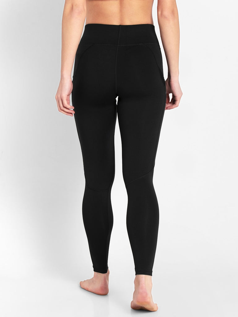 Black JOCKEY Women's Tactel Microfiber Performance Leggings.