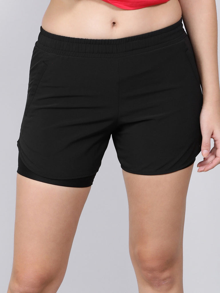 Black JOCKEY Women's Regular Fit Shorts