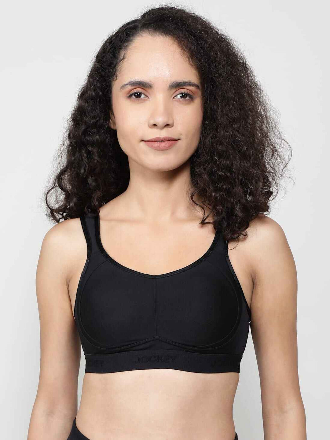 Women's Wirefree Non Padded Microfiber Elastane Stretch Full Coverage  Performance Sports Bra with StayDry Treatment - Grapewine