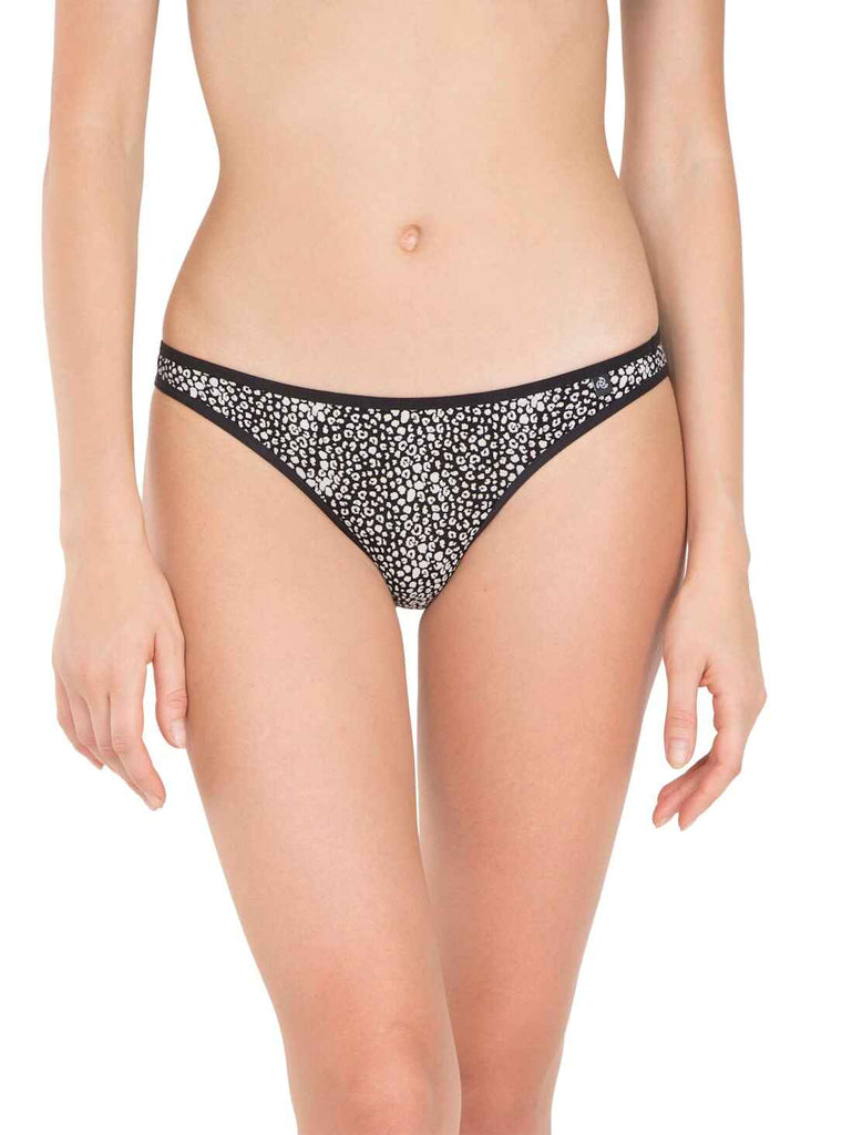 Black Print JOCKEY Women's Low Waist Bikini.