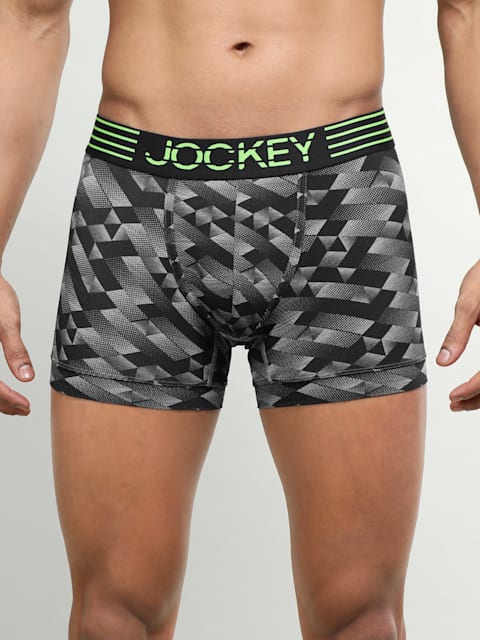 Black Print Jockey Men's Printed Trunk