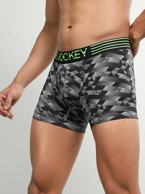 Black Print Jockey Men's Printed Trunk