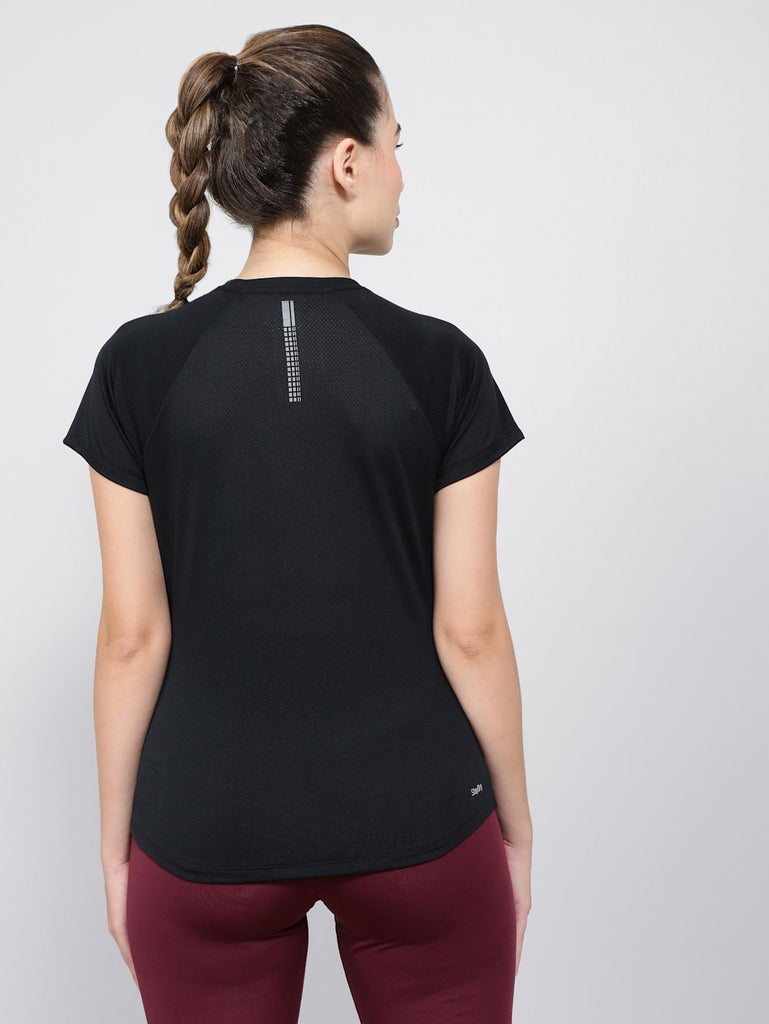 Black Jockey Women's Relaxed Fit Half Sleeve T-Shirt.