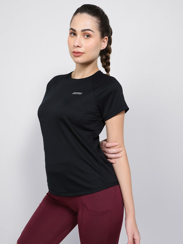 Black Jockey Women's Relaxed Fit Half Sleeve T-Shirt.