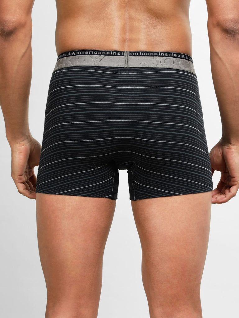 Black JOCKEY Men's Stripe Trunk.