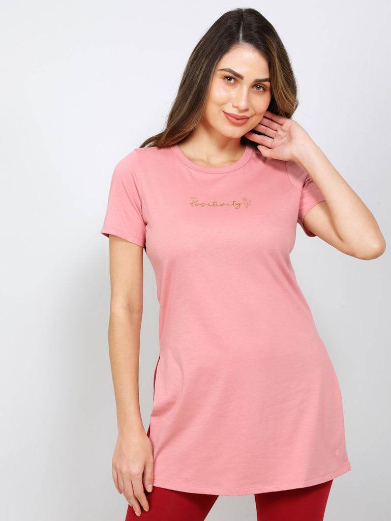 Brandied Apricot JOCKEY Women's Relaxed Fit Long length T-Shirt