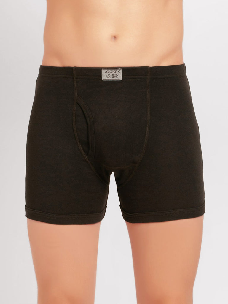 Brown JOCKEY Men's Solid Boxer Brief