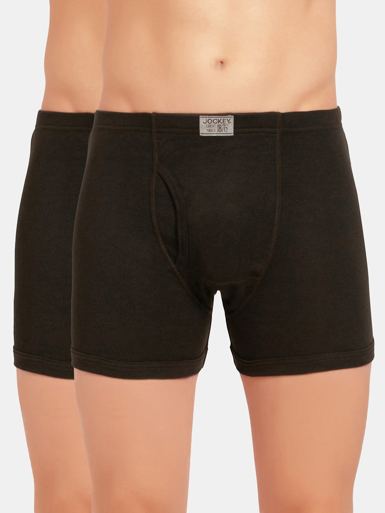 Brown JOCKEY Men's Solid Boxer Brief