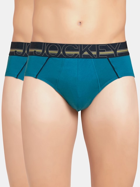 Jockey Men's Solid Brief (Pack of 2)