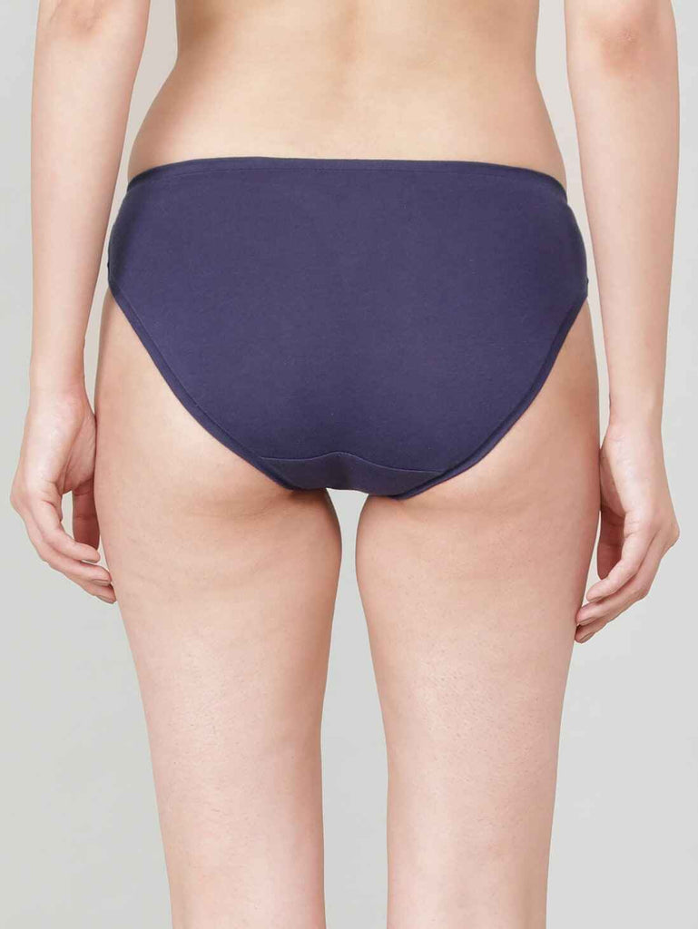 Classic Navy JOCKEY Women's Mid Waist Bikini.